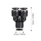 thumbnail image 2 of Air Pipe Cylinder Quick Connector Y-Type Tube Connector 12Pcs Ideal For Automobile Industry Featuring Flow Control, 2 of 4