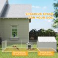 thumbnail image 4 of PawHut Outdoor Dog Kennel Dog Run with Cover, 19.7' x 7.5' x 4.9', 4 of 10