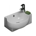 thumbnail image 2 of cerastyle 001300-u-one hole mini curved corner ceramic wall mounted/vessel sink, white, 2 of 3