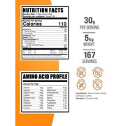 BulkSupplements Whey Protein Isolate Powder - 90%, Whey Protein Supplement, with BCAAs - Unflavored, 5kg (11 lbs)