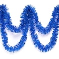thumbnail image 1 of Guirnalda retorcida de 10 piezas en oropel metálico azul, 1 of 4