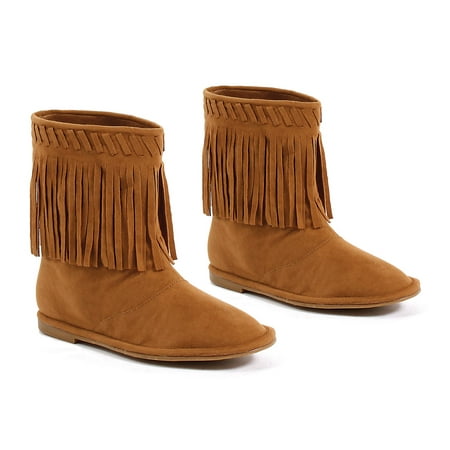 Girls Moccasin Boot With Fringe