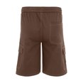 thumbnail image 4 of Sngxgn Men's Casual Drawstring Shorts Lightweight Elastic Waist Walking Shorts with Pockets(Brown,L), 4 of 5