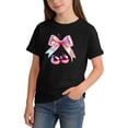 thumbnail image 4 of SDNall Girls Graphic Print Casual T-Shirt, Soft Cotton Round Neck Top, Summer Basic Short Sleeve Tees for Girls 2-14 Years, 4 of 7