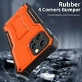 thumbnail image 7 of ExoGuard For iPhone 13 Pro Max Case, Phone Case with Screen Protector and Kickstand (Orange), 7 of 7