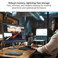 thumbnail image 6 of Lenovo ThinkCentre neo 50q Gen 4 Desktop, Intel Celeron 7305 Processor, 16GB RAM, 1TB SSD, HDMI, Wi-Fi 6, Bluetooth, Windows 11 Pro, Black, 6 of 6