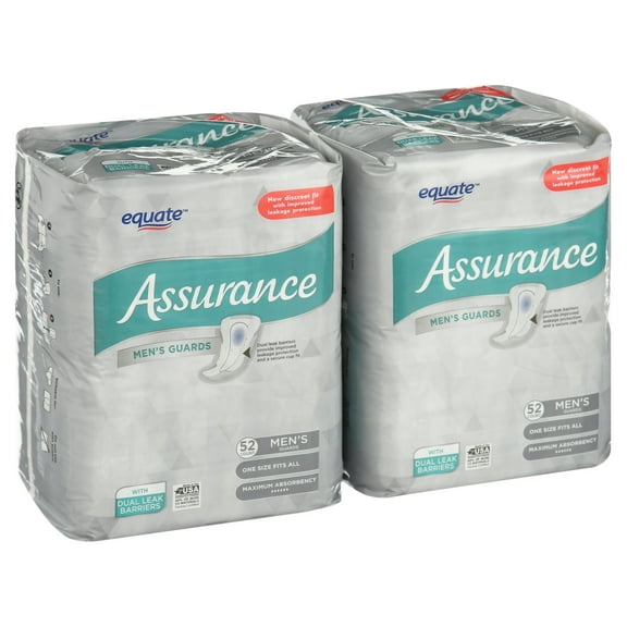 Men’s Guards, Maximum Absorbency, 104 Count (2 x 52 ct)