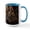 White/Blue Inside, variant on CafePress - Angry Tiger Breaking Through Glass Mugs - 15 oz Ceramic Large White Novelty Mug