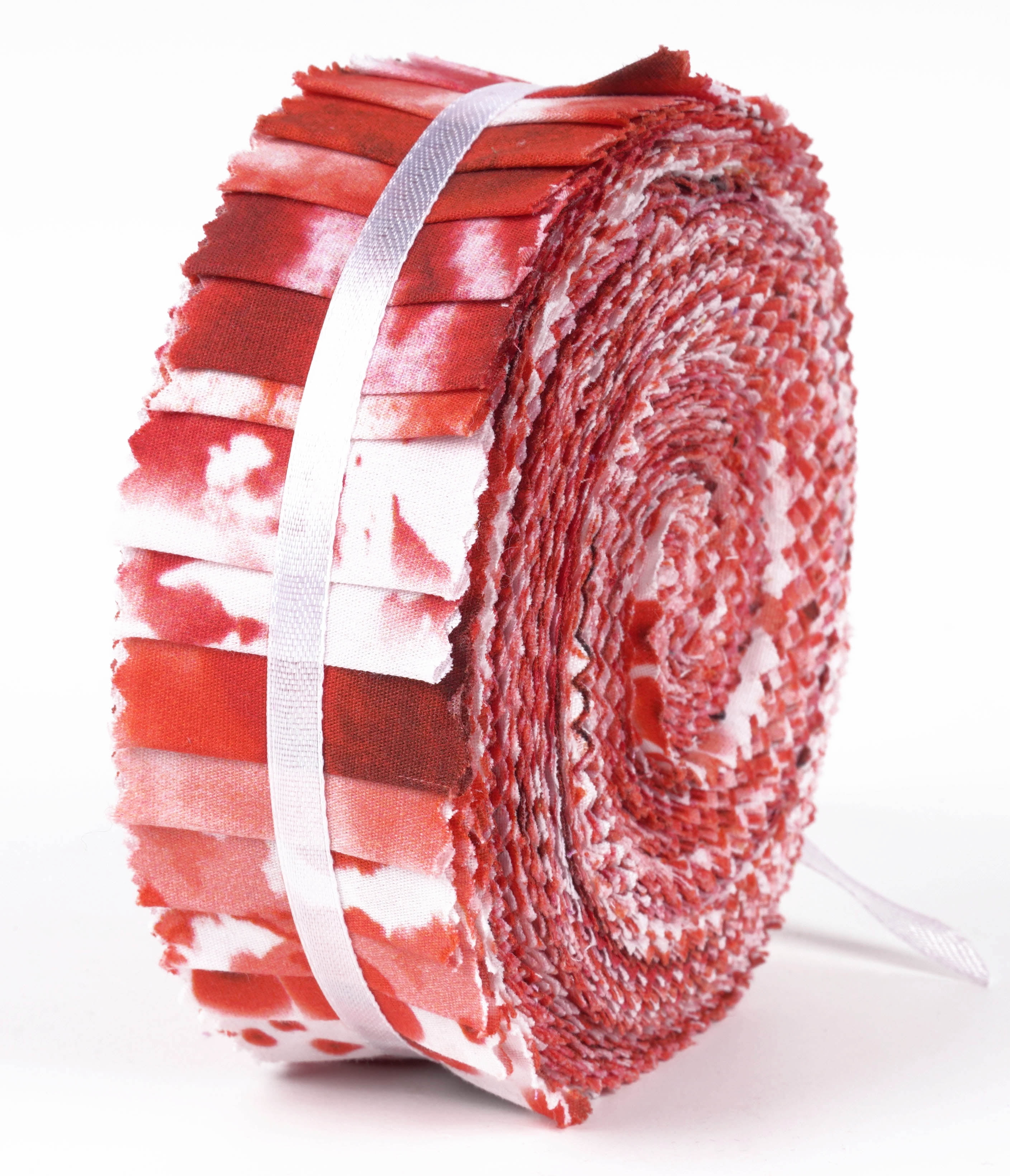 Soimoi 40Pcs Solid Red Precut Fabrics Strips Roll Up 2.5 Inches Cotton  Jelly Rolls for Quilting