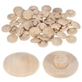 thumbnail image 1 of Uxcell Paquete de 50 Tapones de Madera para Agujeros de Tornillos, 20 x 7mm Tapones de Madera de Haya con Cabeza Plana Cubierta Decorativa de Madera, 1 of 6