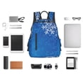 thumbnail image 4 of Balery Blue Christmas With Snowflakes Mochila Ligera para Hombres y Mujeres – Resistente y Impermeable, Ideal para la Escuela, el Trabajo, los Viajes y el Uso Diario, 4 of 7