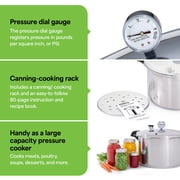 Presto 16 Quart Heavy Gauge Aluminum Pressure Canner with Gauge and Rack 01755