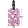 thumbnail image 6 of Square 2Pack PU Leather Unicorn Cruise Luggage Tag with Privacy Cover and Name ID Tag for Travel Handbags Backpacks Luggage Tags, 6 of 6