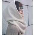 thumbnail image 1 of Women Winter Beanie Hat Cashmere Female Knitted Hooded Scarf Balaclava for Women Windproof Warm Wool Cap, 1 of 5