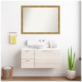 thumbnail image 2 of Amanti Art Custom Framed Wall and Bathroom Mirror (30.25 x 41.25 in.), Angled Gold Frame, 2 of 7