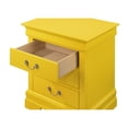 thumbnail image 3 of Passion Furniture Louis Philippe 3-Drawer Yellow Nightstand (29"H x 16"W x 21"D), 3 of 5