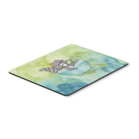 Raccoon Bathing Watercolor Mouse Pad, Hot Pad or Trivet