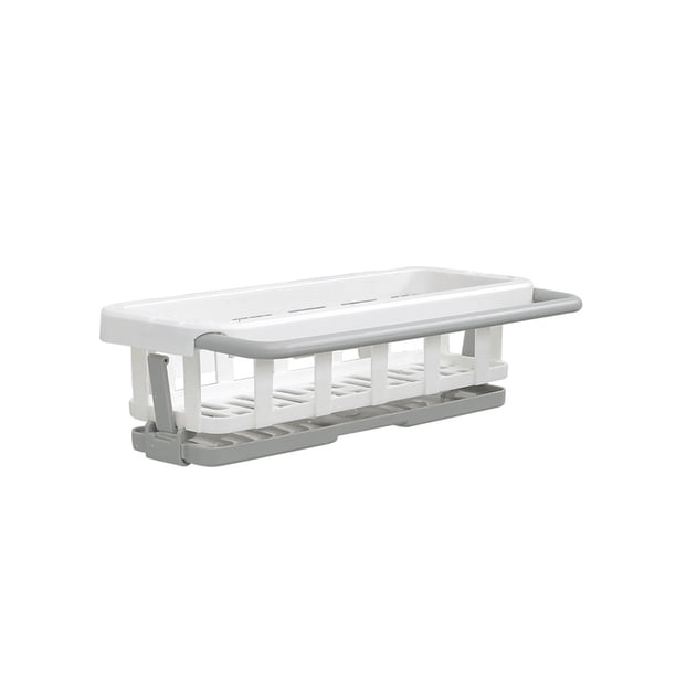 Inteprter Soporte telescópico para jabón, toalla, paño de cocina, fregadero de pared, cesta colgante, escurridor multiusos para accesorios de Juegos de accesorios de baño Blanco