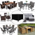 thumbnail image 3 of 18meng Art Garden Furniture Cover 160x100x70cm Table 420D Oxford Protection Lona Impermeable a prueba de viento Lluvia UV Tear Cover Rectangular Negro Ormromra XDHY-52-180, 3 of 7