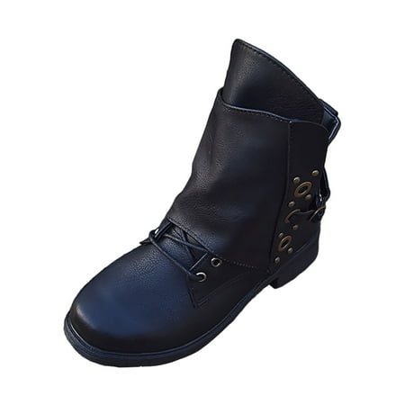 GHSOHS Cowboy Boots for Women Dress Boots Ankle Boots Shoes Cowgirl Boots Zipper High Short Shoes Heels Retro Fashion Boots Western Cowgirl Boots Rain Boots Platform Work Boots Size 37
