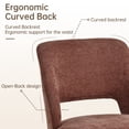 thumbnail image 5 of Usiant Modern Upholstered Dining Chairs Set of 4, Curved Hollow Backrest Walnut Finish Legs for Kitchen Dining Room Living Room Bedroom,Rust, 5 of 8