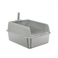 thumbnail image 2 of BingoPaw Stainless Steel Large Cat Litter Box High Sided Pan Anti-Leakage with Spoon for Cats, 2 of 10