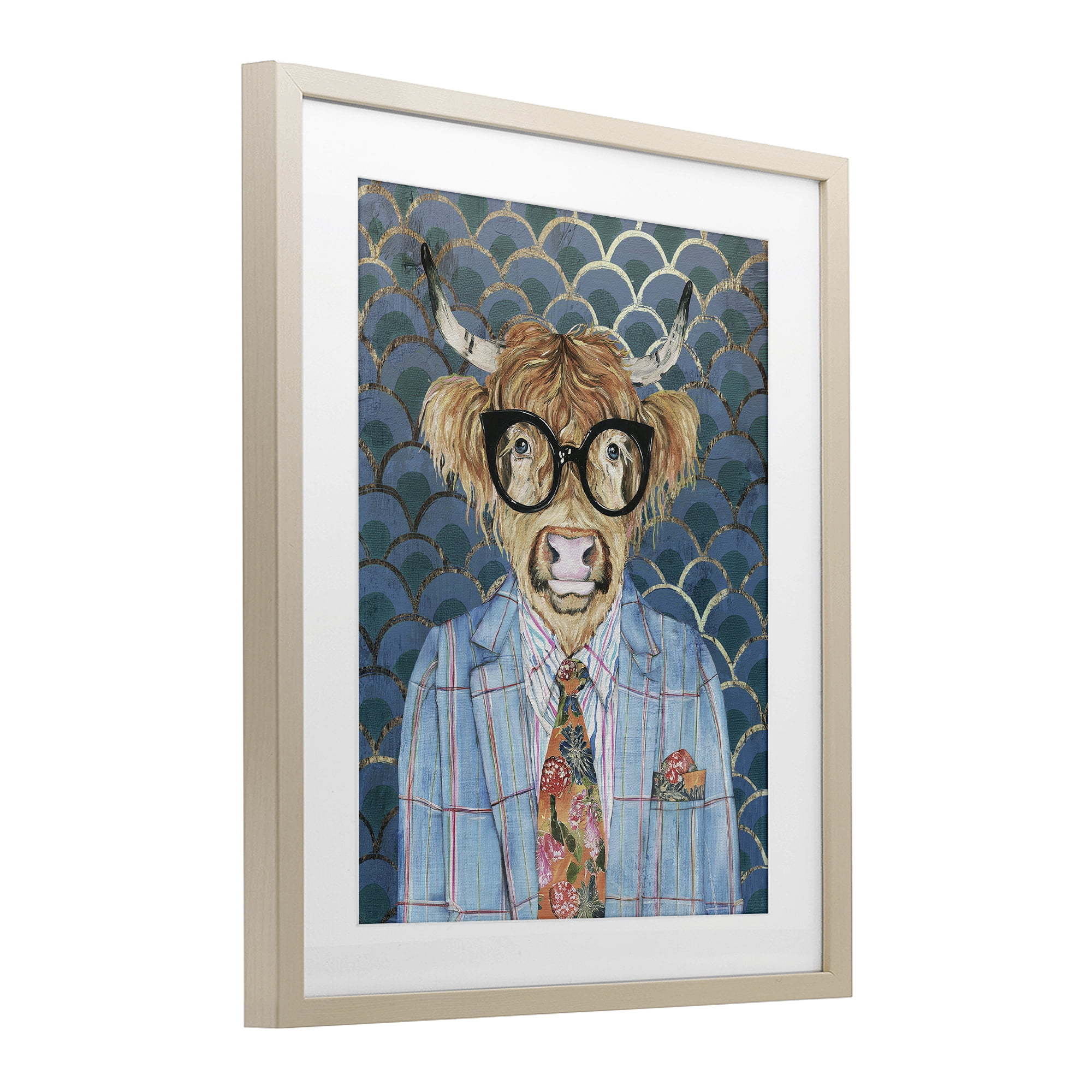Stupell Industries Cool Highlander Portrait Birch Framed Print Under Glass, design by Svetlana Aleynikova