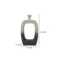 thumbnail image 4 of 14 Inch 2 Tone Open Design Curved Ceramic Vase, Gray-Saltoro Sherpi, 4 of 4