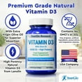 thumbnail image 3 of Vitamin D3 Supplement 4000 IU – 360 Softgels – High Potency Formula by YounGlo Research, 3 of 7