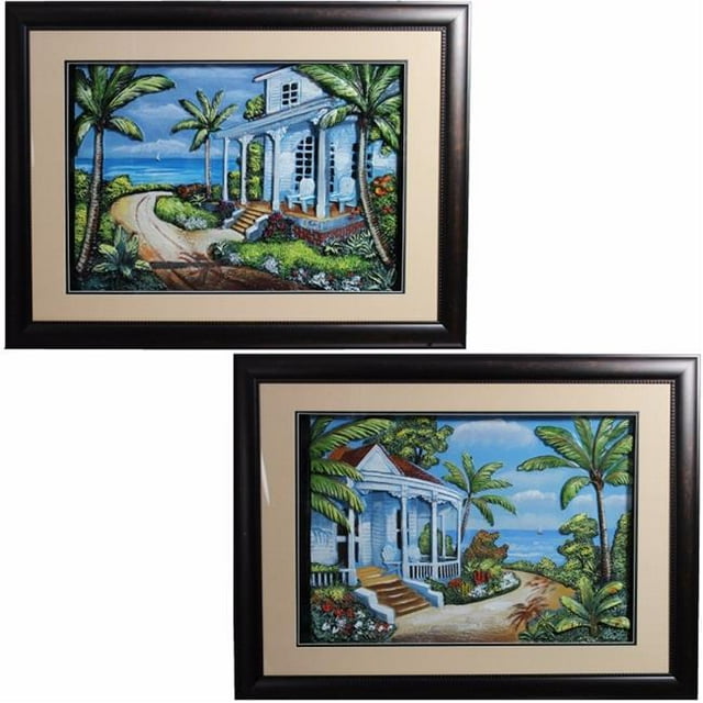 Benzara BM164895 31 x 1 x 23 Po Beau Décor d'Art Mural - Multicolore
