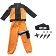 thumbnail image 3 of Disfraz de Uzumaki Akatsuki para niños y niñas, chaqueta, pantalones, diadema, peluca, accesorios, uniforme infantil, disfraz de Kunai para Halloween, 3 of 5