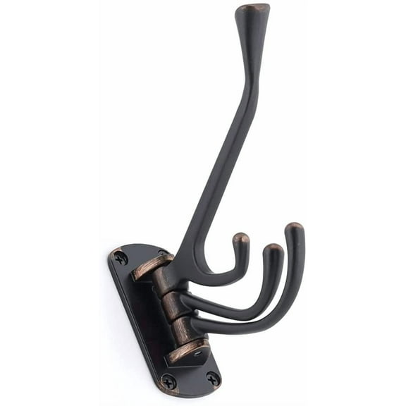 Hardware 76464BAG Nystrom Triple Utility Swivel Hook, Brushed Oil-Rubbed Bronze