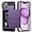 Grey Purple, variant on for iPhone 15 Case with Card Holder, Dual Layer Shockproof Wallet Phone Case, Hidden Card Slot Sliding Protective Hard Shell Back Cover Slim Case for iPhone 15, 6.1 Inch Navy