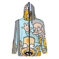 thumbnail image 2 of Simpsons Full Zip Hoodies Hooded Long Sleeve Jacket Lightweight Sweatshirt Warm Winter Coats 3XL, 2 of 6