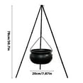 thumbnail image 3 of Herrnalise Halloween Decorations Outdoor,Large Witches Cauldron on Tripod with String Lights and Smoke,Black Plastic Bowl Witches Cauldron Decoration for Halloween Home Yard Decor, 3 of 8