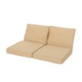 Beckett Outdoor Water Resistant Fabric Cushions for Loveseat, Tan