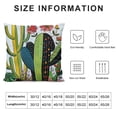 thumbnail image 6 of Acheng Summer Style Cactus Decor Throw Pillow Cover Green Plants Decorative Burlap Square Outdoor Cushion Cover Pillow Case for Car Sofa Bed Couch, 2 Pcs White, 6 of 6