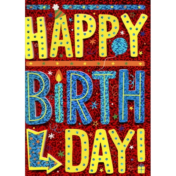 Paper House Productions Happy Birthday Tip On 3D Lettering Birthday Card