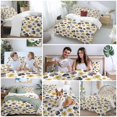 thumbnail image 6 of Botanical Flowers Bedding 3 Piece Duvet Cover Set Full Size, Farmhouse Yellow Gray Floral Plants Soft Microfiber Comforter Cover with Zipper Closure & Pillowcases, Wrinkle & FadeResistant Quilt Cover, 6 of 9