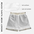 thumbnail image 3 of FORMRS Boys Swim Trunks Quick Dry Mesh Liner Boardshorts Sizes XS-XL, Beige Plaid Pattern, 3 of 7