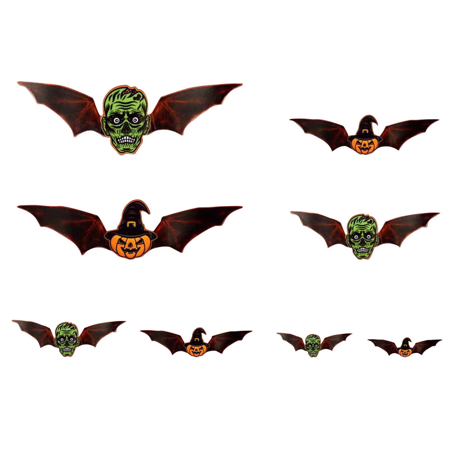 BOSTEY 3D Bats Stickers Halloween Bat Wall Stickers Reusable PVC Bat