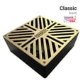 thumbnail image 2 of 6 in. Premium Brass Heavy Duty Square Paver Drain Grate for Multiple Pipe Sizes - Drainage Cover Made in USA, 2 of 5