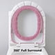 thumbnail image 5 of Funda de inodoro suave, más gruesa y cálida con tela de fibra lavable, reutilizable y de fácil instalación para una limpieza sencilla, cómoda mejora del baño para uso doméstico, 1 unidad, 5 of 7