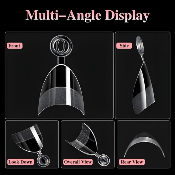 RAGUPEL 600 Pcs Clear Nails Tips Soft Gels Tips Short Half Cover Tips Nails Supplies False Nails Tips for Acrylic Nails