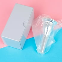 FELTECHELECTR 1Pcs Helleberg Tuba Mouthpiece Round Shape Silver Plated for Musicians and Students