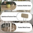 thumbnail image 4 of Sesslife 5-Piece Modern Dining Set for Home, Kitchen, Dining Room with Storage Backrest, Rectangular Table, 4 Chairs, Steel Frame, Beige Color, 4 of 6
