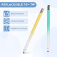 thumbnail image 4 of Uxcell Stylus Pens for Touch Screen, 2 in 1 High Sensitivity Universal Pen Green Yellow, 4 of 7