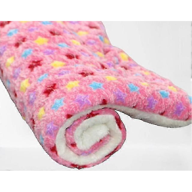 Alfombrilla para mascotas, gruesa y cálida, para gatos y perros, para arenero de gatos y perros, color rosa-l