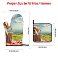 thumbnail image 2 of Naloa Adorable Puppy Basket Oven Mitts and Pot Holders 4 pcs Set, Cooking Baking Grilling Kitchen Oven Glove for Cooking, 2 of 6