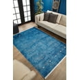 thumbnail image 3 of Morelos Blue Modern Polyester Area Rugs for Living Room Washable Rugs Boho Moroccan Area Rug Soft Geometric Bohemian Carpet Distressed Indoor Rug for Bedroom Dining Room Office Nonslip Rug, 3 of 9